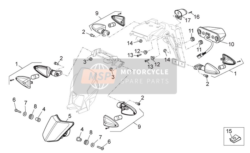 AP8127783, Rh Front/lh Rear Turn Indic., Piaggio, 0