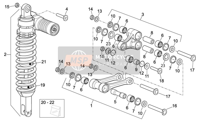 Aprilia RXV 450-550 2010 Rear Shock Absorber for a 2010 Aprilia RXV 450-550