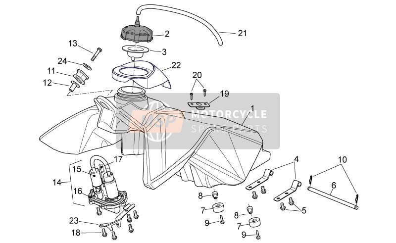 897841, Kraftstoffbehälter, Piaggio, 0