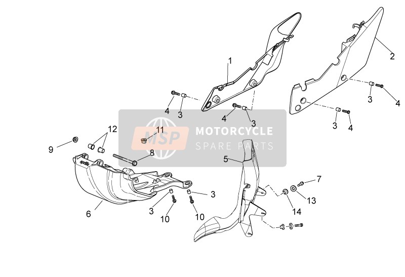 Aprilia RXV 450-550 2009 Central Body for a 2009 Aprilia RXV 450-550