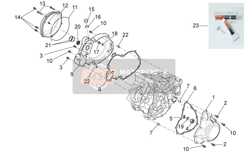 Aprilia RXV 450-550 2009 Crankcase II for a 2009 Aprilia RXV 450-550