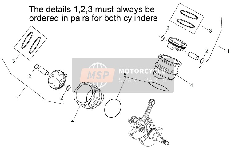 Aprilia RXV 450-550 2009 Cylindre Avec Piston pour un 2009 Aprilia RXV 450-550