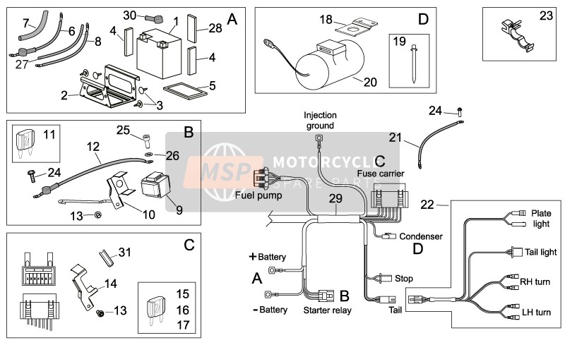 Aprilia RXV 450-550 STREET LEGAL 2011 Electrical System II for a 2011 Aprilia RXV 450-550 STREET LEGAL