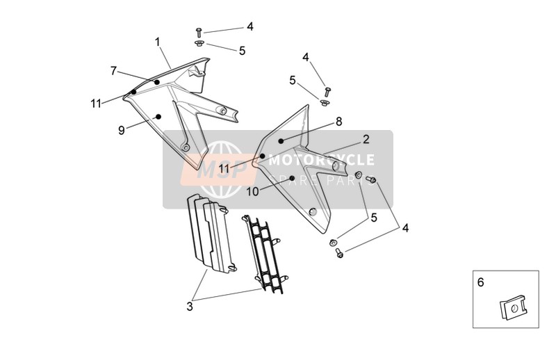 AP8166800, Up.Rh Air Duct. Decal Lion, Piaggio, 0