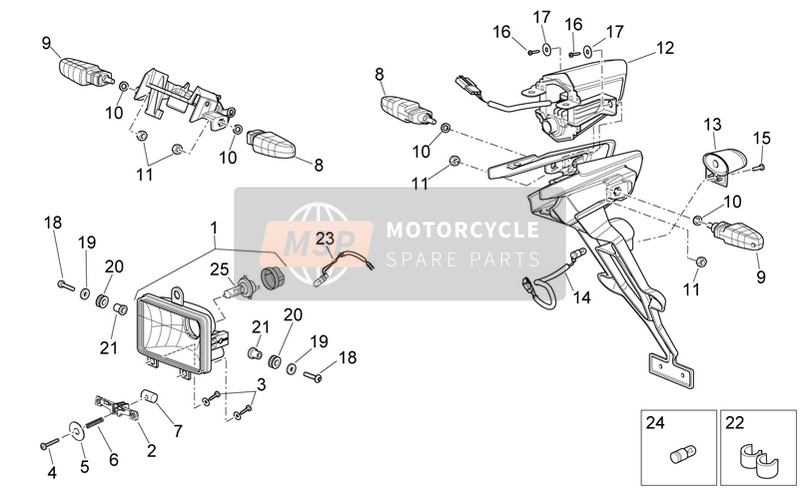 AP8127657, Lh Front Turn Indicator, Piaggio, 2