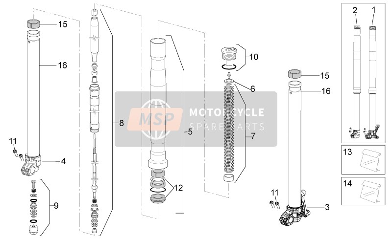 Aprilia RXV-SXV 450-550 2008 Fork II for a 2008 Aprilia RXV-SXV 450-550