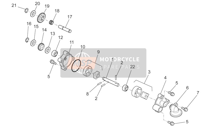 Aprilia RXV-SXV 450-550 2008 Ölpumpe für ein 2008 Aprilia RXV-SXV 450-550