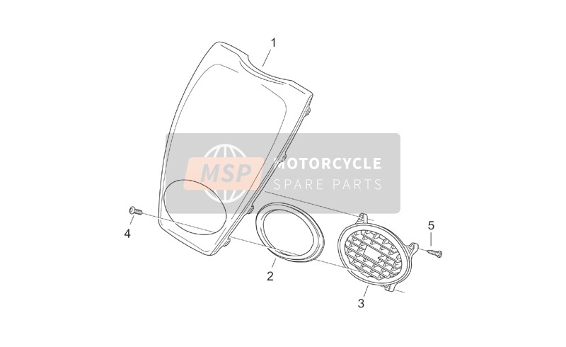 AP8249632, Front Cover. Reef Blue, Piaggio, 0