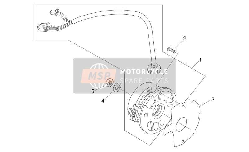 Aprilia Scarabeo 100 2T (eng.Minarelli) 2000 Flywheel for a 2000 Aprilia Scarabeo 100 2T (eng.Minarelli)