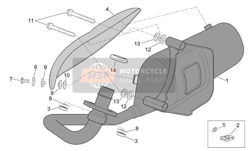 AP8219614, Exhaust Pipe Gasket, Piaggio, 1