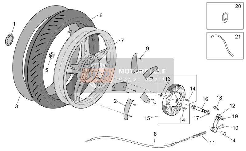 AP8158097, Rear Spoke Cover, Piaggio, 0