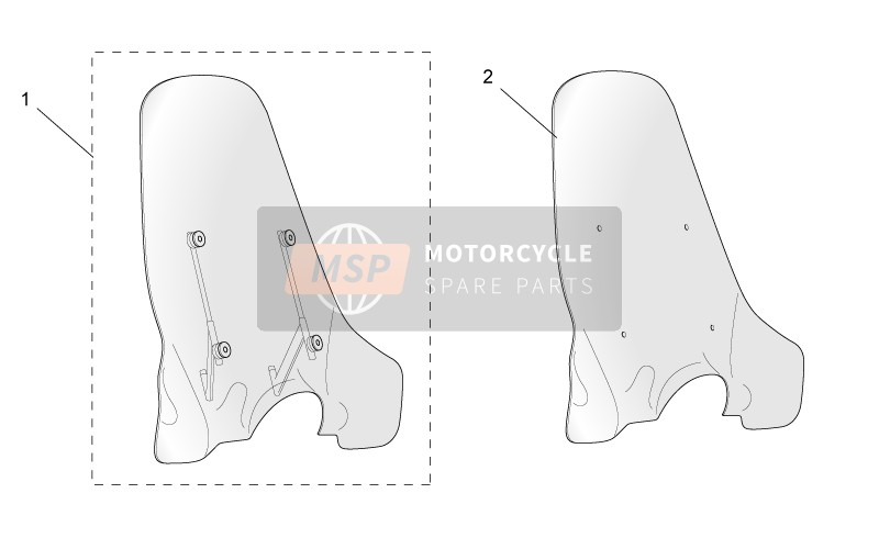 Aprilia Scarabeo 100 4T E2 2005 Accessory - Windshields for a 2005 Aprilia Scarabeo 100 4T E2