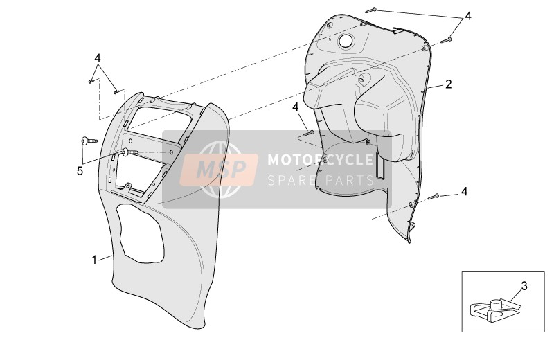 Aprilia Scarabeo 100 4T E3 2012 Cuerpo delantero III para un 2012 Aprilia Scarabeo 100 4T E3