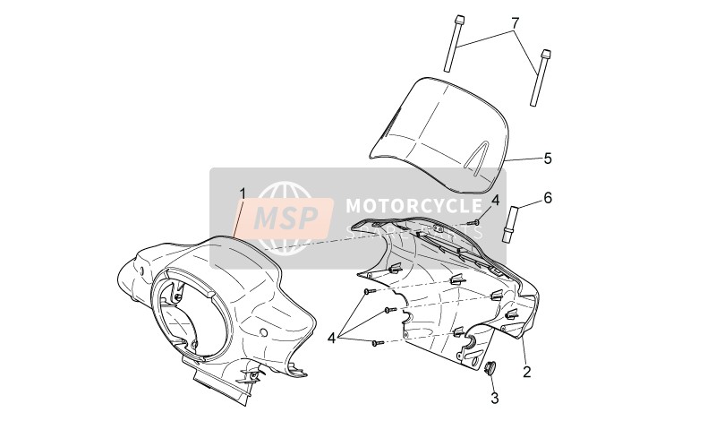 5A000118, Windschild, Piaggio, 0