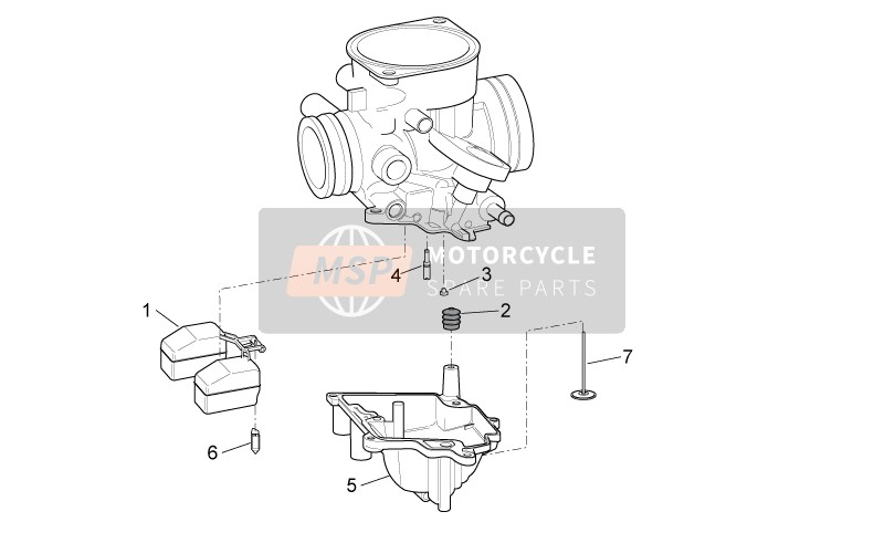 Aprilia Scarabeo 100 4T E3 NET 2009 Carburateur III pour un 2009 Aprilia Scarabeo 100 4T E3 NET