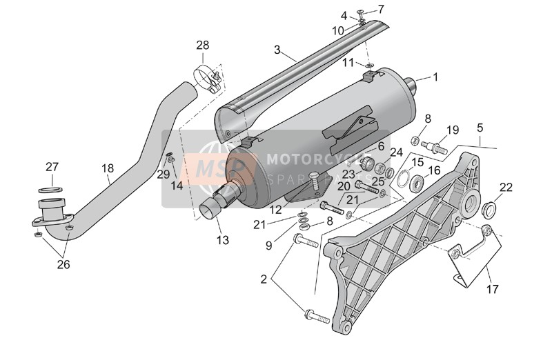 AP8119613, Exhaust Pipe Protection, Piaggio, 1