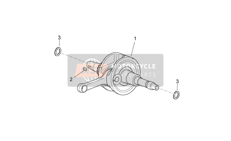 Aprilia Scarabeo 125-200 IE Light 2009 Eje de accionamiento para un 2009 Aprilia Scarabeo 125-200 IE Light