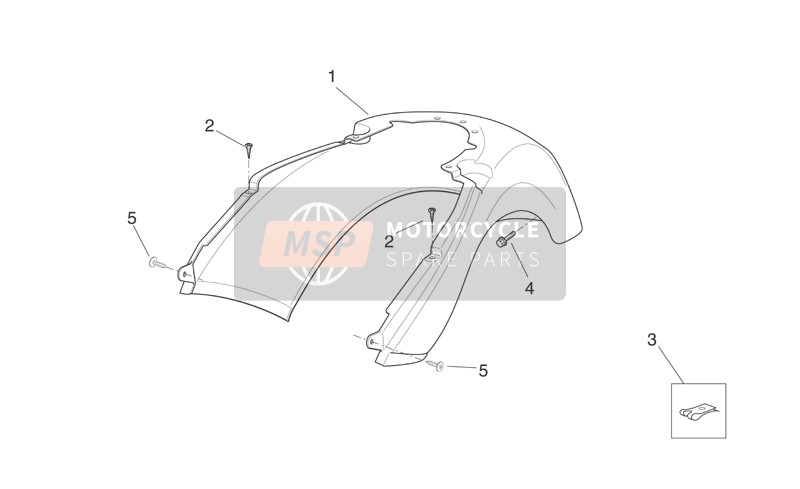 Aprilia Scarabeo 125-250 E2 (eng.Piaggio) 2006 Rear Body II for a 2006 Aprilia Scarabeo 125-250 E2 (eng.Piaggio)