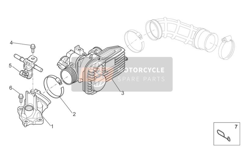 Aprilia Scarabeo 300 Light E3 2009 Throttle Body for a 2009 Aprilia Scarabeo 300 Light E3