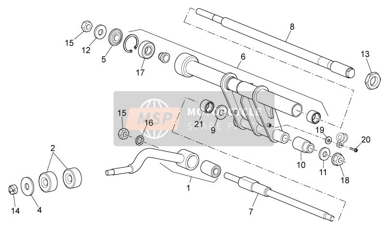 Aprilia Scarabeo 400-492-500 Light 2008 Connecting Rod for a 2008 Aprilia Scarabeo 400-492-500 Light