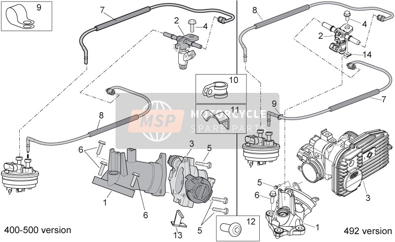 Aprilia Scarabeo 400-492-500 Light 2007 Throttle Body for a 2007 Aprilia Scarabeo 400-492-500 Light