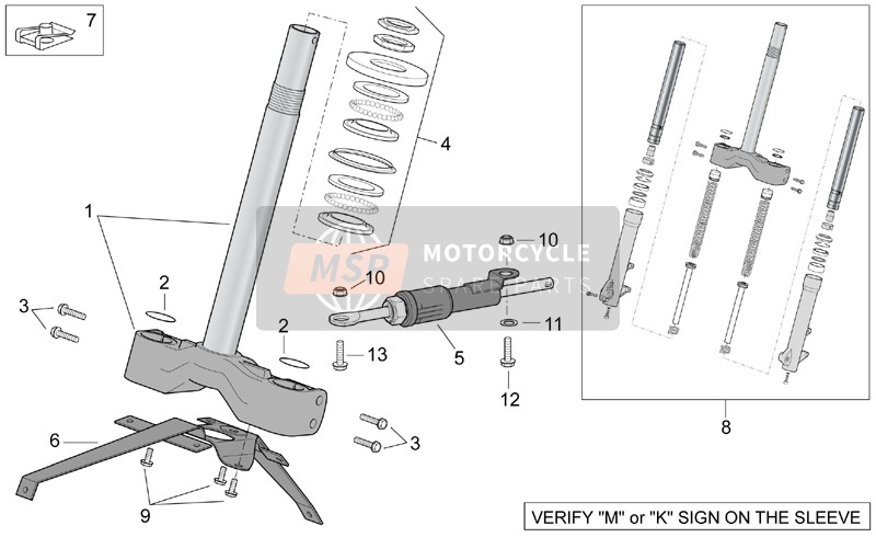 601284, Stop Ring (Marzocchi), Piaggio, 1