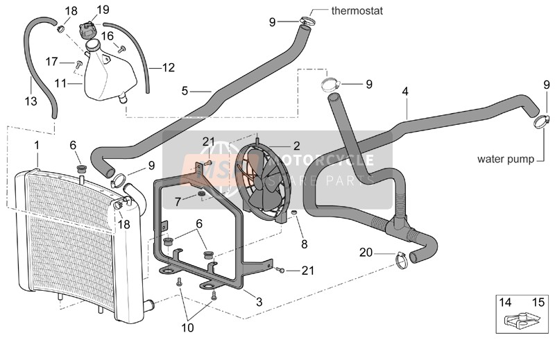 AP8134485, Water Cooler Support, Piaggio, 1