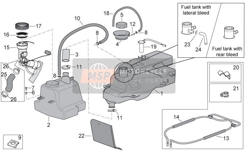 Aprilia Scarabeo 500 2003 Tank für ein 2003 Aprilia Scarabeo 500