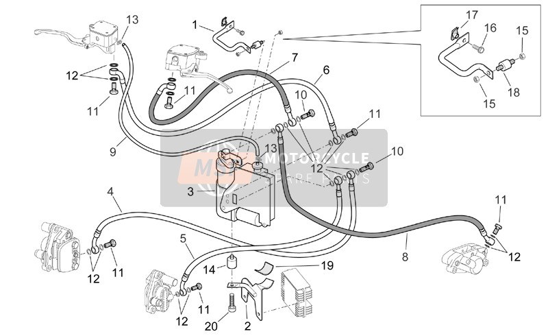 Aprilia Scarabeo 500 2005 ABS Brake System for a 2005 Aprilia Scarabeo 500