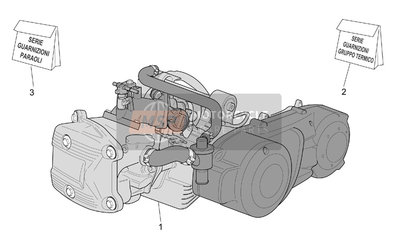 Aprilia Scarabeo 500 2004 Engine Assembly for a 2004 Aprilia Scarabeo 500