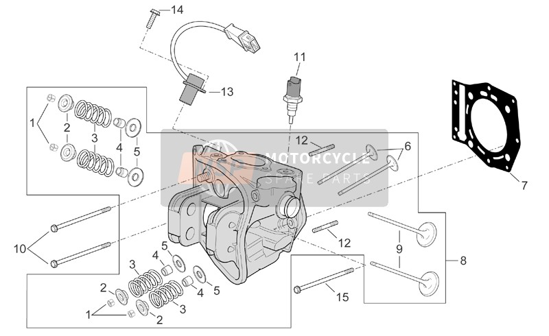 Aprilia Scarabeo 500 2004 Cabeza de cilindro para un 2004 Aprilia Scarabeo 500