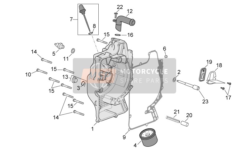 Aprilia Scarabeo 500 2003 Flywheel Cover for a 2003 Aprilia Scarabeo 500