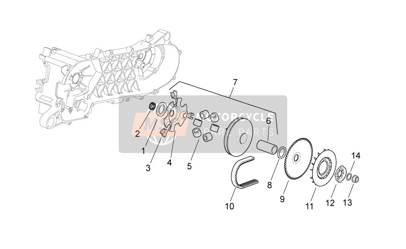 CM1102015, 6 Rollers Kit, Piaggio, 3