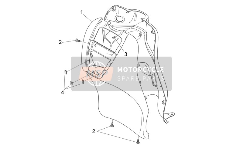 AP8268507, Up. Front Fairing. White, Piaggio, 0