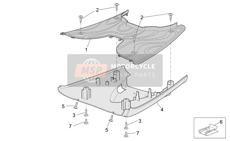 AP8179848, Pianale Poggiapiedi Nero, Piaggio, 0