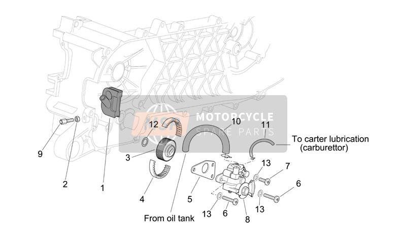 1A007694, Mixer Control Gear, Piaggio, 2