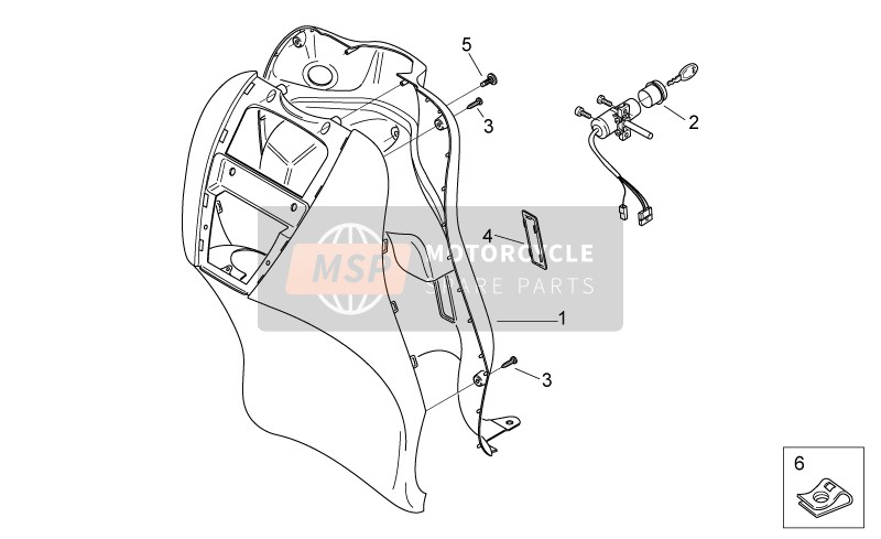 67288400XB1, Scudo Interno, Piaggio, 0