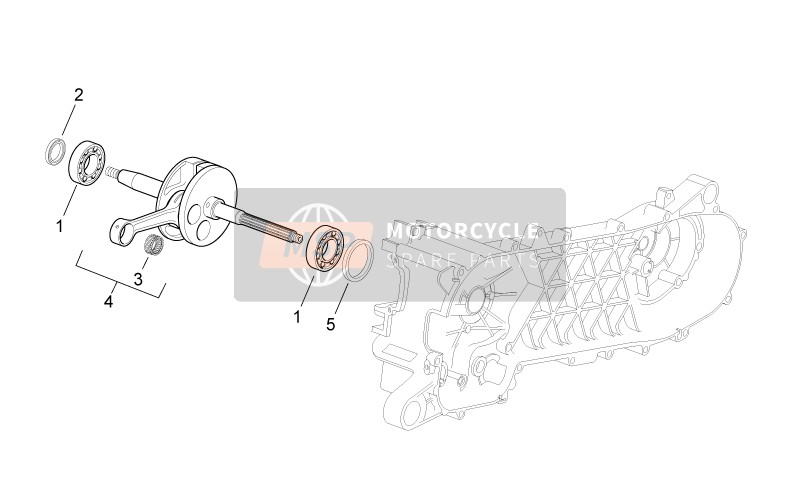 Aprilia Scarabeo 50 2T E2 (eng. Piaggio) 2010 Drive Shaft for a 2010 Aprilia Scarabeo 50 2T E2 (eng. Piaggio)