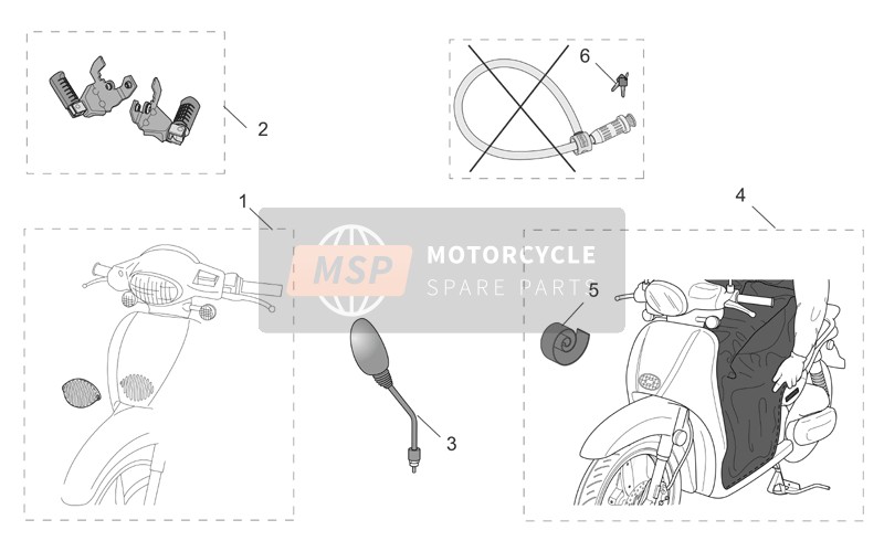 Aprilia Scarabeo 50 2T (eng. Minarelli) 1998 Accessory - Various for a 1998 Aprilia Scarabeo 50 2T (eng. Minarelli)