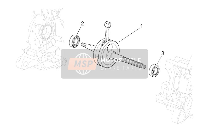 Aprilia Scarabeo 50 4T 4V 2014 Drive Shaft for a 2014 Aprilia Scarabeo 50 4T 4V