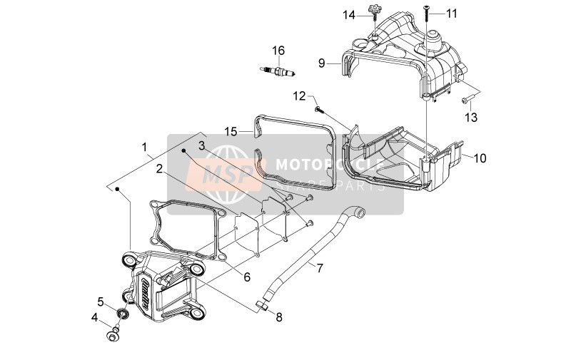 Aprilia Scarabeo 50 4T 4V 2014 Couverture de tête pour un 2014 Aprilia Scarabeo 50 4T 4V