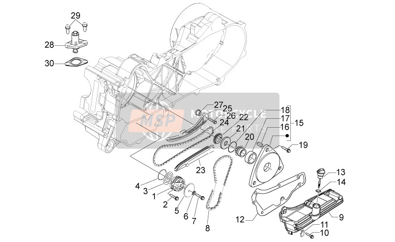 Aprilia Scarabeo 50 4T 4V 2014 Ölpumpe für ein 2014 Aprilia Scarabeo 50 4T 4V