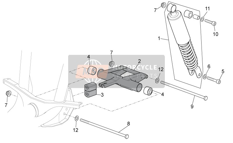 AP8150439, Hex Screw M10X250, Piaggio, 2