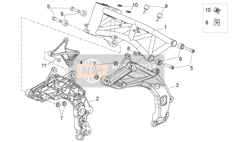 Aprilia Shiver 750 EU 2011 Frame I for a 2011 Aprilia Shiver 750 EU