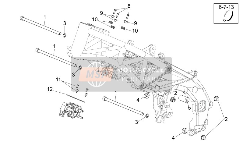 Aprilia Shiver 750 EU 2011 Cadre II pour un 2011 Aprilia Shiver 750 EU