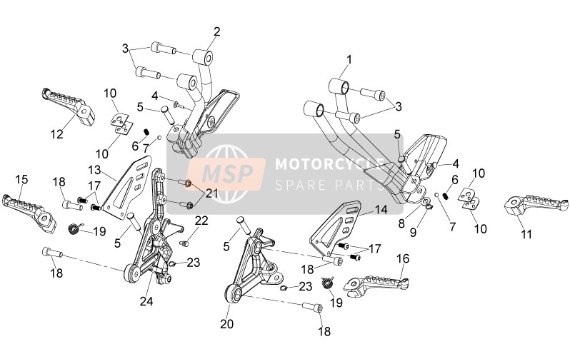 AP8134451, Footrest Plate, Piaggio, 2