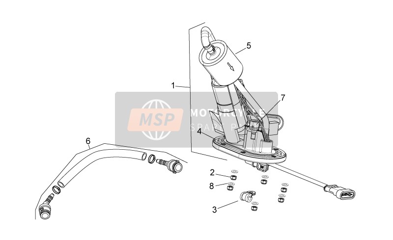 Aprilia Shiver 750 EU 2012 Kraftstoffpumpe für ein 2012 Aprilia Shiver 750 EU