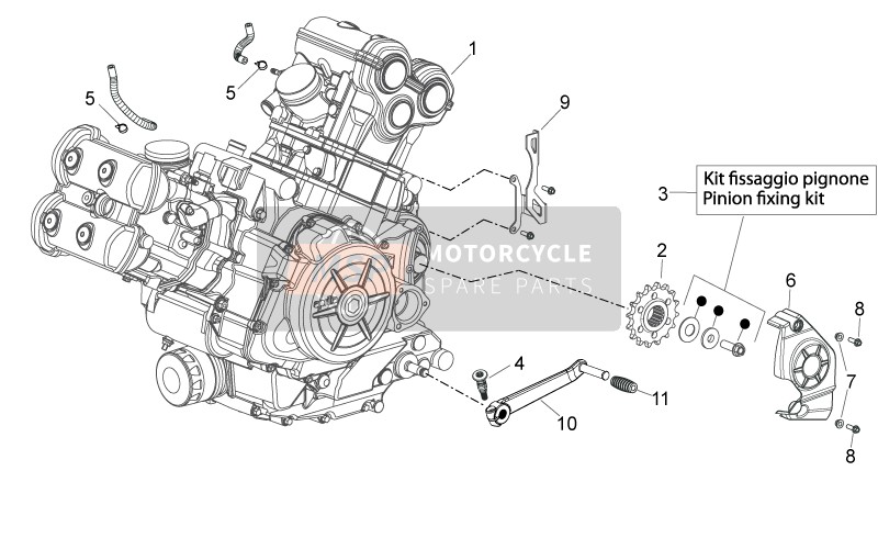 Aprilia Shiver 750 EU 2013 Engine for a 2013 Aprilia Shiver 750 EU