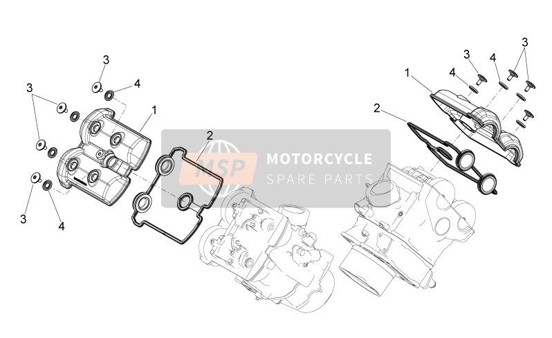 Aprilia Shiver 750 EU 2012 Tapa de válvulas para un 2012 Aprilia Shiver 750 EU