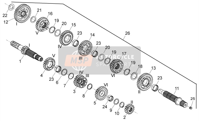 Aprilia Shiver 750 EU 2011 Getriebekasten für ein 2011 Aprilia Shiver 750 EU